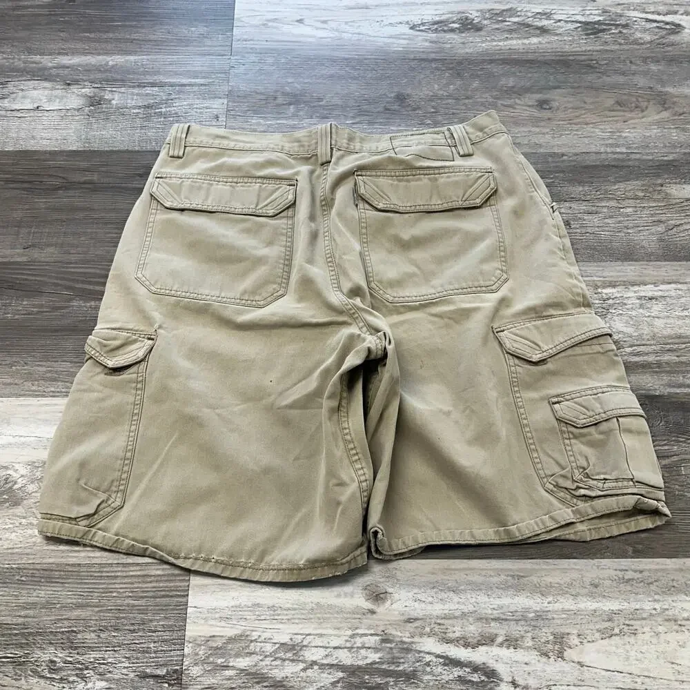Vintage Y2k Levis Beige Men W38 Silvertab Skater Baggy‎ Tactical Cargo Shorts